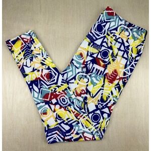 LuLaRoe‎ Leggings Abstract Print Colorful Casual Comfy Athleisure Tall & Curvy